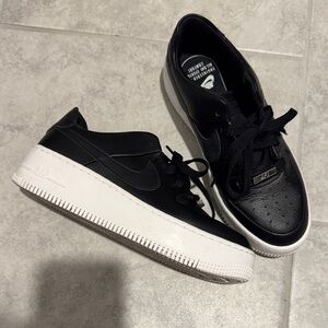 Nike Women's Air Force 1 Black and White Sneakers